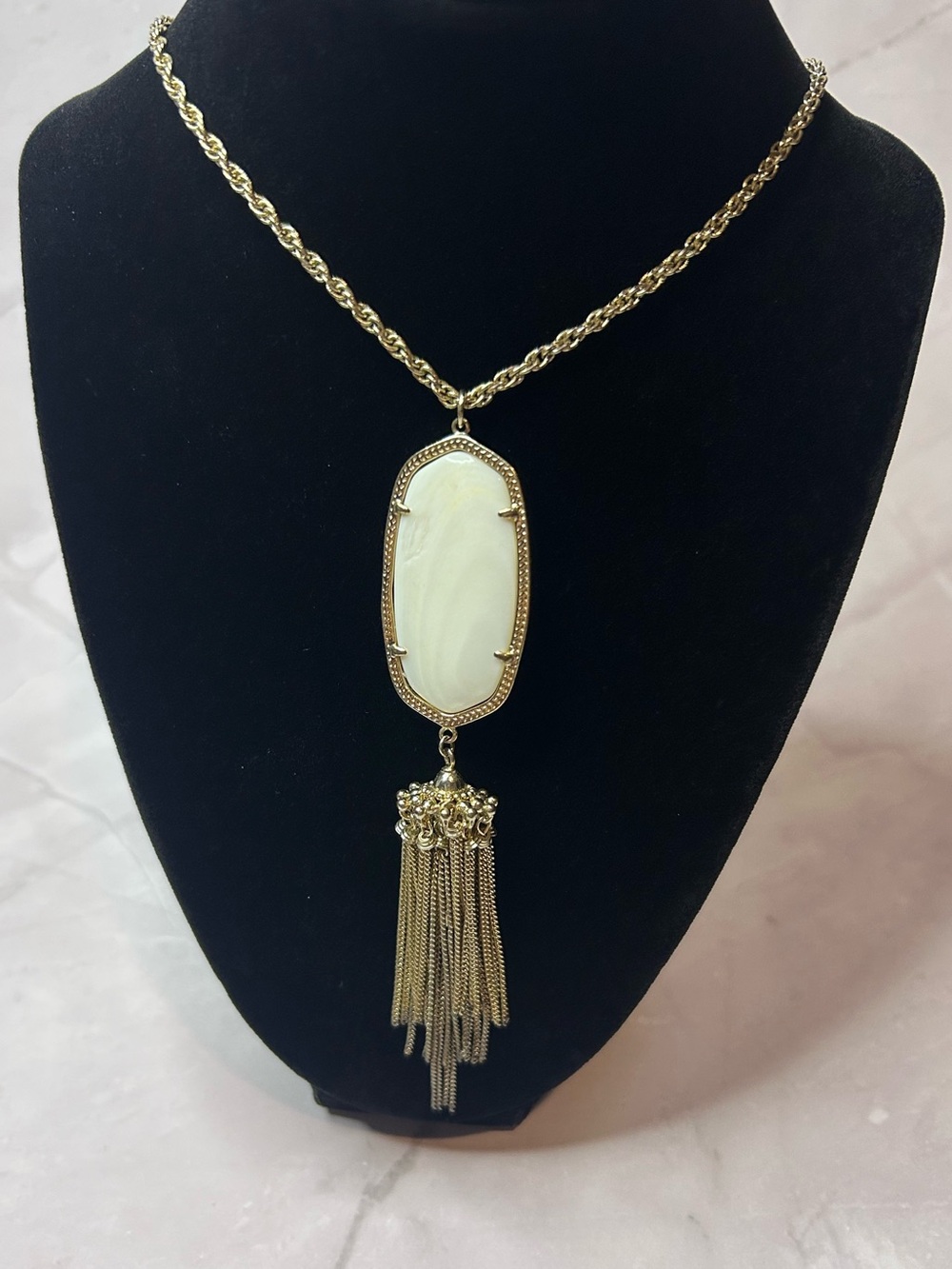 Kendra Scott Necklace with White Stone